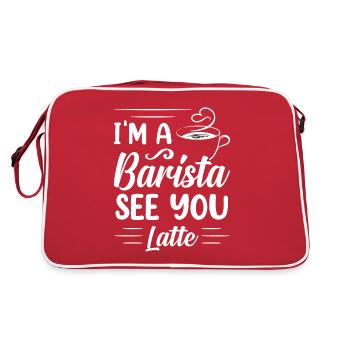 Proud Barista Profession Coffee Catering Espresso - Retro Bag - red/white - Back