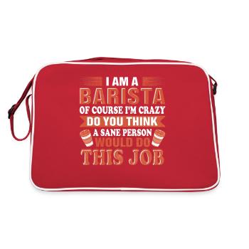 Proud Barista Profession Coffee Catering Espresso - Retro Bag - red/white - Back