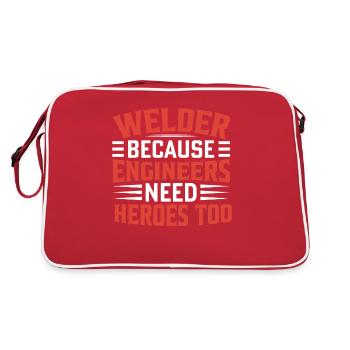Welder Profession Heat Steel Gas TIG MAG Welding - Retro Bag - red/white - Back