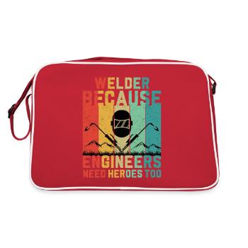 Welder Profession Heat Steel Gas TIG MAG Welding - Retro Bag - red/white - Back