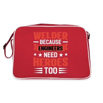 Welder Profession Heat Steel Gas TIG MAG Welding - Retro Bag - red/white - Back