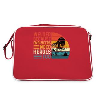 Welder Profession Heat Steel Gas TIG MAG Welding - Retro Bag - red/white - Back