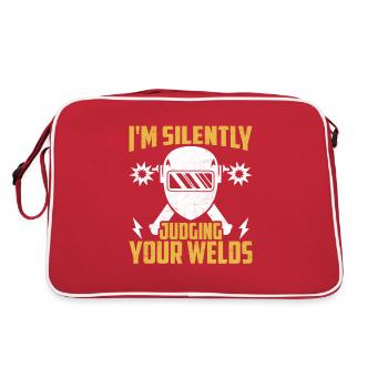 Welder Profession Heat Steel Gas TIG MAG Welding - Retro Bag - red/white - Back