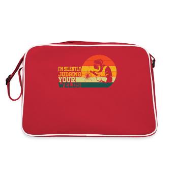 Welder Profession Heat Steel Gas TIG MAG Welding - Retro Bag - red/white - Back