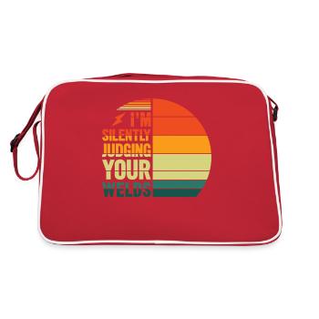 Welder Profession Heat Steel Gas TIG MAG Welding - Retro Bag - red/white - Back