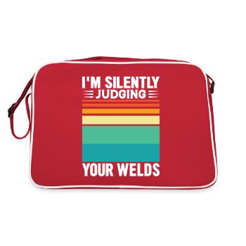 Welder Profession Heat Steel Gas TIG MAG Welding - Retro Bag - red/white - Back