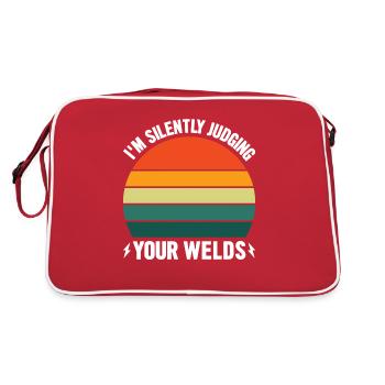 Welder Profession Heat Steel Gas TIG MAG Welding - Retro Bag - red/white - Back