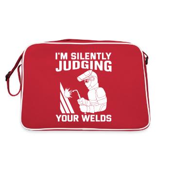 Welder Profession Heat Steel Gas TIG MAG Welding - Retro Bag - red/white - Back