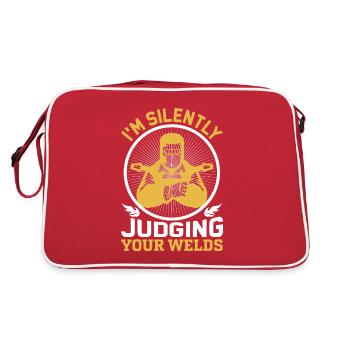 Welder Profession Heat Steel Gas TIG MAG Welding - Retro Bag - red/white - Back