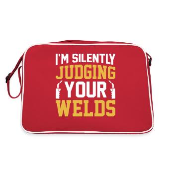 Welder Profession Heat Steel Gas TIG MAG Welding - Retro Bag - red/white - Back