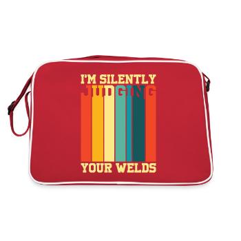 Welder Profession Heat Steel Gas TIG MAG Welding - Retro Bag - red/white - Back