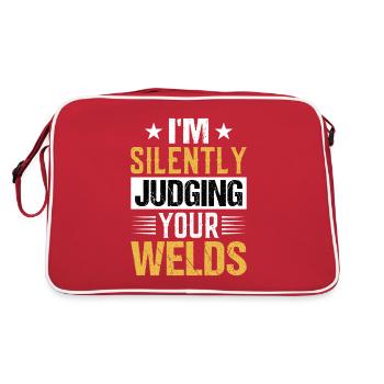 Welder Profession Heat Steel Gas TIG MAG Welding - Retro Bag - red/white - Back