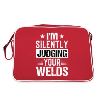 Welder Profession Heat Steel Gas TIG MAG Welding - Retro Bag - red/white - Back