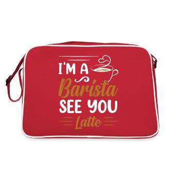 Proud Barista Profession Coffee Catering Espresso - Retro Bag - red/white - Back