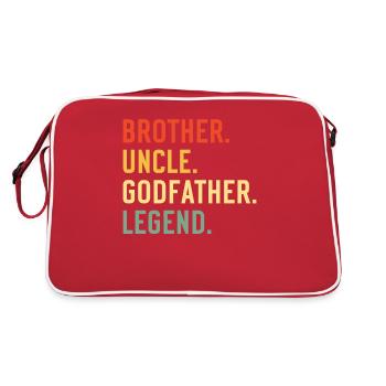 Parrain Filleul Cadeau Parrain Parrain Oncle - Sac Retro - rouge/blanc - Dos