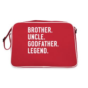 Parrain Filleul Cadeau Parrain Parrain Oncle - Sac Retro - rouge/blanc - Dos