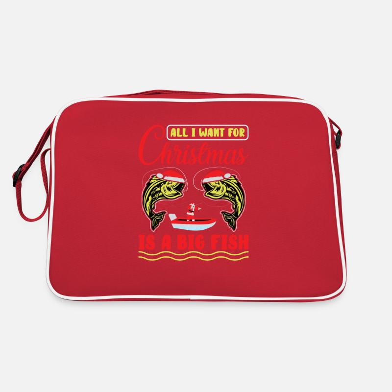 Pêcheur de Noël Pêche Poisson Pêche Cadeau Sac Retro