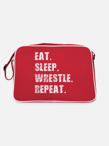 Lutte Lutte Cadeau de lutteur lutteur - Sac Retro - rouge/blanc - Dos