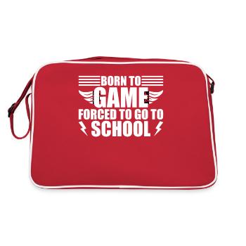 Daily routine of a gamer Gaming Sleeping - Retro Bag - red/white - Back