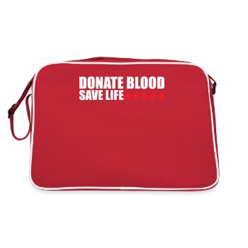 Blood donation Blood donations Blood donors - Retro Bag - red/white - Back