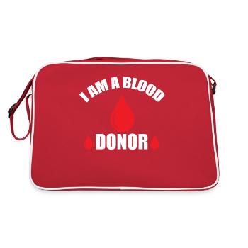 Blood donation Blood donations Blood donors - Retro Bag - red/white - Back