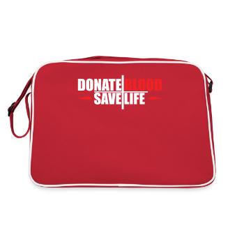 Blood donation Blood donations Blood donors - Retro Bag - red/white - Back