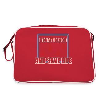 Blood donation Blood donations Blood donors - Retro Bag - red/white - Back