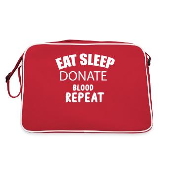 Blood donation Blood donations Blood donors - Retro Bag - red/white - Back