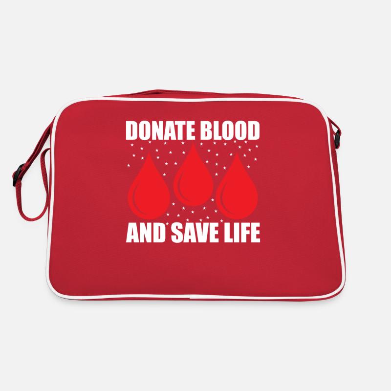 Blutspende Blutspenden Blutspender Retro Tasche