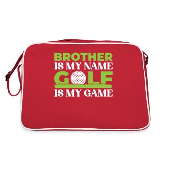 Frère golfeur d’un golfeur Frère golfeur - Sac Retro - rouge/blanc - Dos