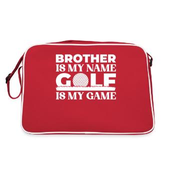 Frère golfeur d’un golfeur Frère golfeur - Sac Retro - rouge/blanc - Dos
