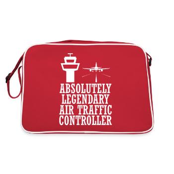 Air traffic controller Tower controller Flight attendants - Retro Bag - red/white - Back