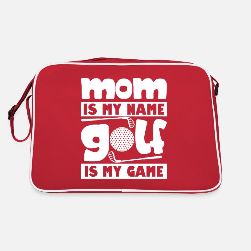 Golfspieler Golfer Golfschläger Golfen Golf Mutter Retro Tasche