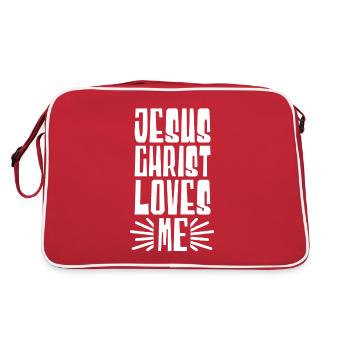 Christianisme Jésus Religion Foi Croix Prière - Sac Retro - rouge/blanc - Dos