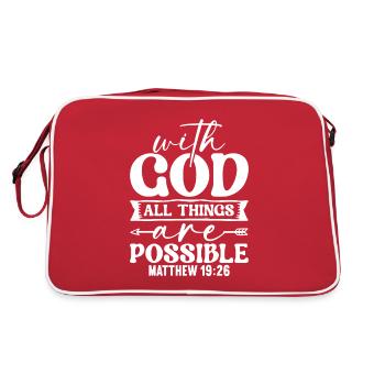 Christianisme Jésus Religion Foi Croix Prière - Sac Retro - rouge/blanc - Dos