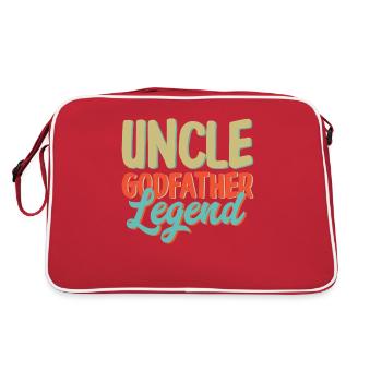 Parrain Filleul Cadeau Parrain Parrain Oncle - Sac Retro - rouge/blanc - Dos