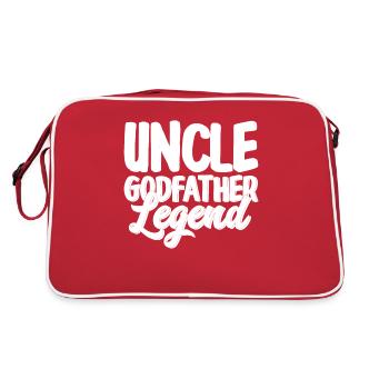 Parrain Filleul Cadeau Parrain Parrain Oncle - Sac Retro - rouge/blanc - Dos
