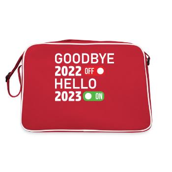 2023 two thousand 23 New Year 2023 Year 2023 - Retro Bag - red/white - Back