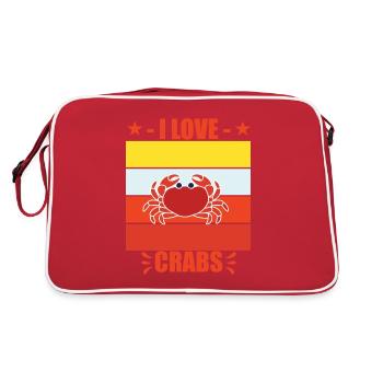 Crabe - crustacé - Sac Retro - rouge/blanc - Dos