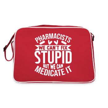 Drôle de pharmacien pharmacien cadeau profession - Sac Retro - rouge/blanc - Dos