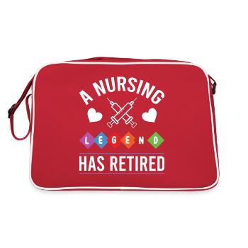 Retraite infirmière à la retraite - Sac Retro - rouge/blanc - Dos