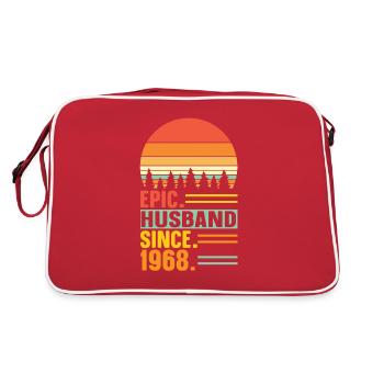 Meilleur mari depuis 1968 - Cadeau d’anniversaire - Sac Retro - rouge/blanc - Dos