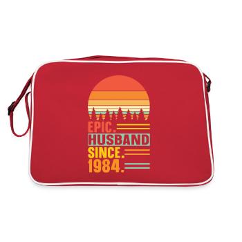 Meilleur mari depuis 1984 - Cadeau d’anniversaire - Sac Retro - rouge/blanc - Dos