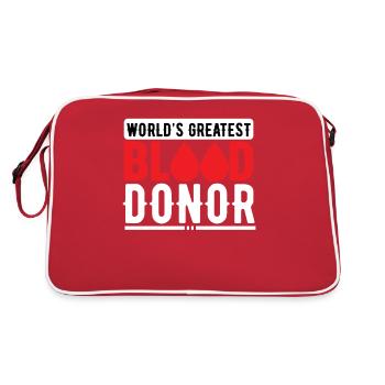 Blood donation Blood donations Blood donors - Retro Bag - red/white - Back