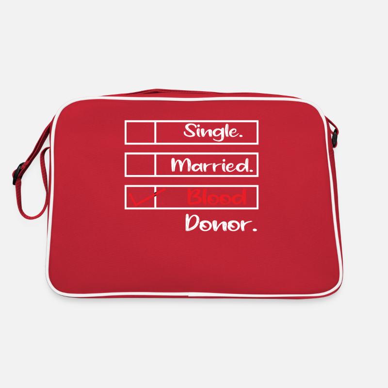 Blutspende Blutspenden Blutspender Retro Tasche