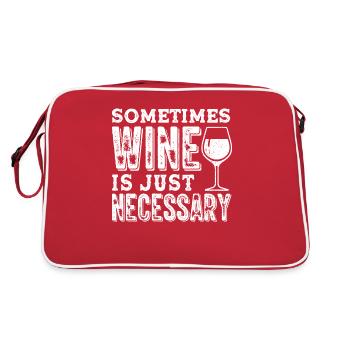Drôle de vin Dicton Vin Amateurs de vin Testeur de vin - Sac Retro - rouge/blanc - Dos