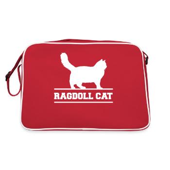 Ragdoll-Katze Ragdoll Katze Katzenbesitzer - Retro Tasche - Rot/Weiß - Hinten