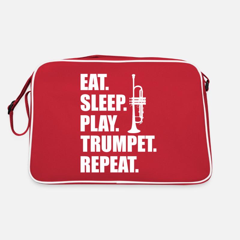 Trompete Orchester Musiker Trompeter Blasmusik Retro Tasche