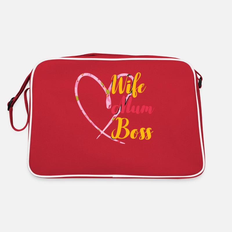Mutter Ehefrau Boss Muttertag Beste Mama Frau Chef Retro Tasche
