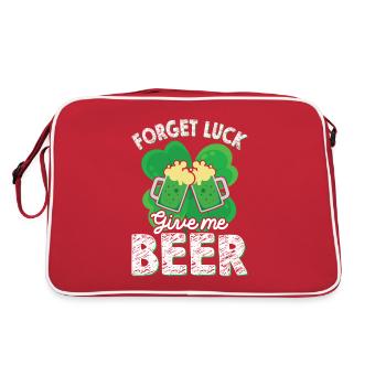 Joyeux lutin arc-en-ciel en or de la Saint-Patrick - Sac Retro - rouge/blanc - Dos